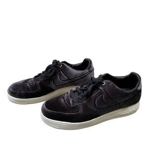 Nike Air Force 1 07 Low Black‎ Velour Sneakers Men’s 13 Premium